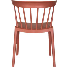 Kunststof stoel met spijlenrugleuning