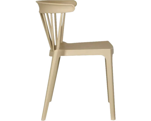 Kunststof stoel, zijaanzicht