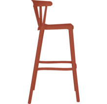 Kunststof barkruk met rugleuning