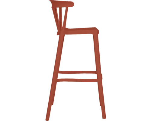 Kunststof barkruk met rugleuning