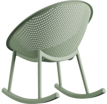 Schommelstoel met ronde zitting en gaatjespatroon