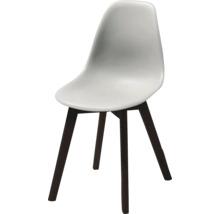 Witte stoel met houten poten