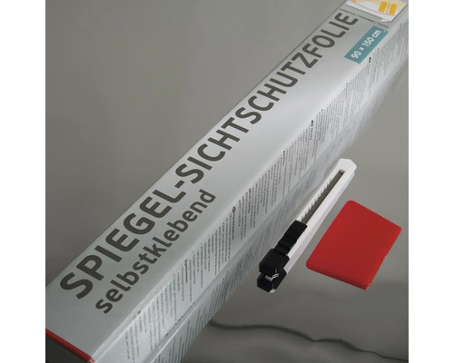 Zelfklevende spiegel privacy folie, 90 x 150 cm, met cutter en rakel