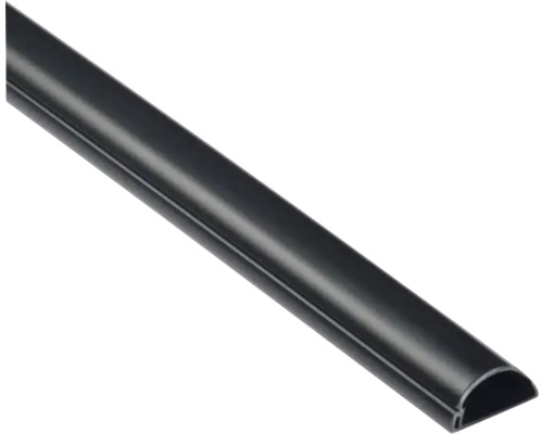 D-LINE Kabelgoot halfrond zelfklevend 30x15 mm zwart 100 cm Slangbeschermingsspiraal van kunststof