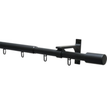 GARDINIA Thasos gordijnroede uitschuifbaar met binnenloop zwart Ø 19/22 mm 100-190 cm