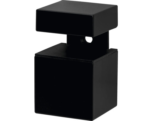 Zwarte glashouder voor wandmontage