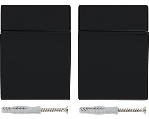 Twee toiletpapierhouders van metaal inclusief schroeven en pluggen