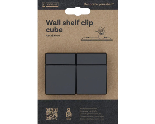 Wandplank Clip Kubus 4x4x5,6 cm