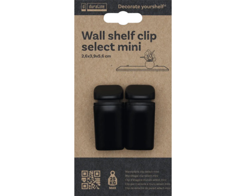Duraline Wandplank Clip Select Mini, 2 stuks