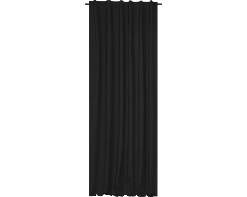 SOLEVITO Gordijn met plooiband Canvas zwart 140x280 cm