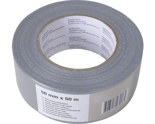 Grijze multi-use tape, 50 millimeter bij 50 meter