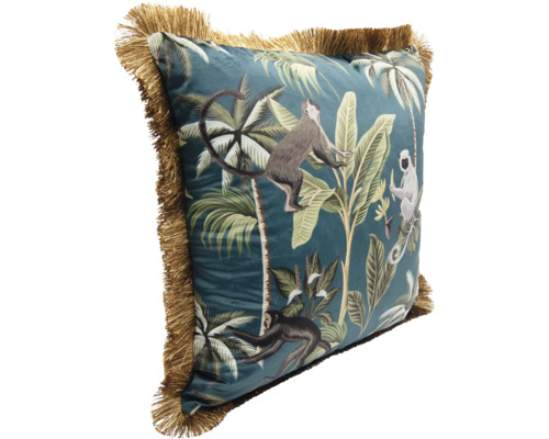 Decoratief kussen met apen en franjes