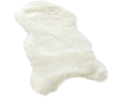 Witte imitatie schapenvacht tapijt