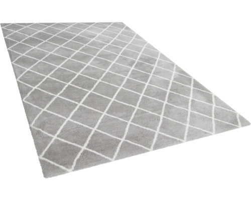 Grijs tapijt met ruitpatroon