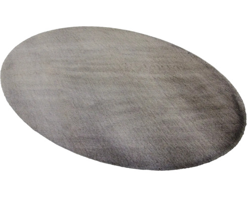 Grijs, ovaal tapijt