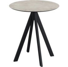 Ronde bijzettafel met metalen frame