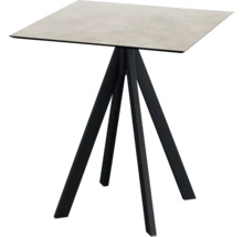 Vierkante tafel met blad en metalen voet