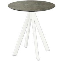 Ronde tafel met tafelblad en driepoot onderstel