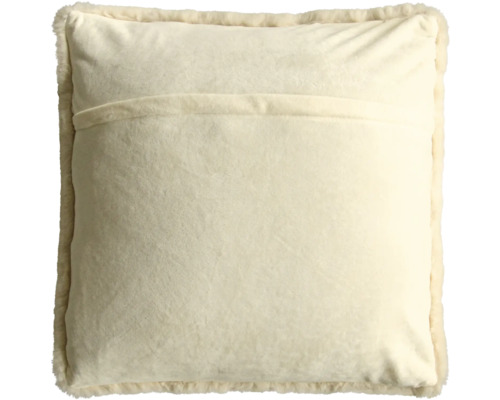Vierkant sierkussen met een rand van imitatiebont