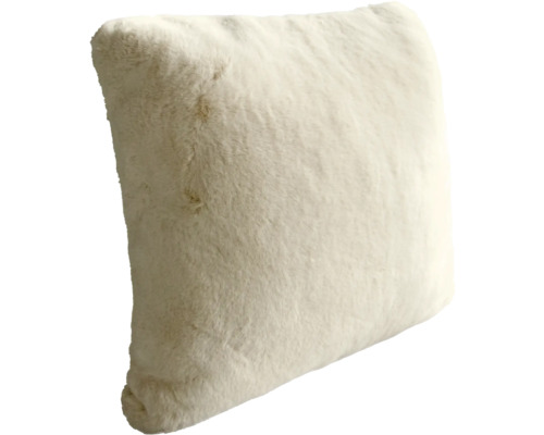 Vierkant decoratief kussen met imitatiebont