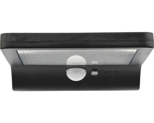 Zwarte LED-zonnelamp met bewegingsmelder