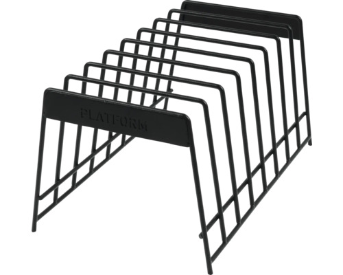 Plattform platenrek van metaal voor het opbergen van vinylplaten