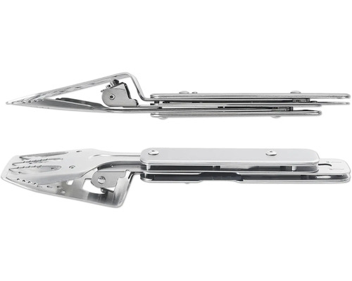 Roestvrijstalen grilltang in twee aanzichten