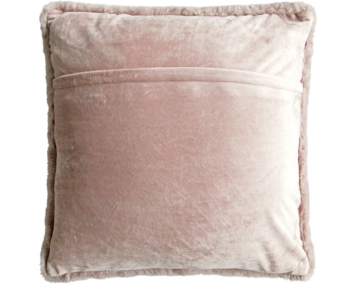 Vierkant sierkussen met rand van imitatiebont