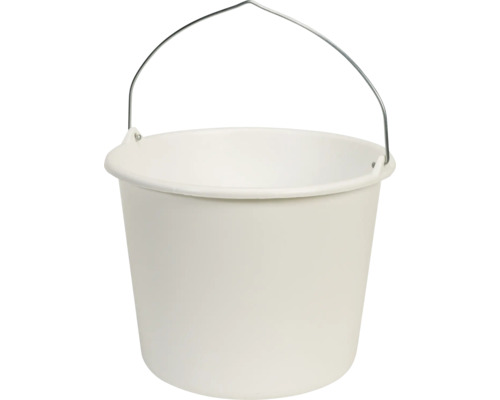 Kunststof emmer met metalen handvat