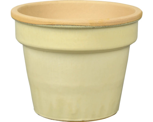 Gele bloempot van keramiek