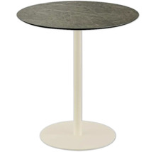 Ronde bartafel met tafelblad van steenfineer