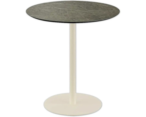 Ronde bartafel met tafelblad van steenfineer