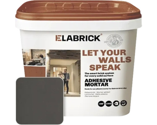 ELABRICK Lijmmortel antraciet 15 kg