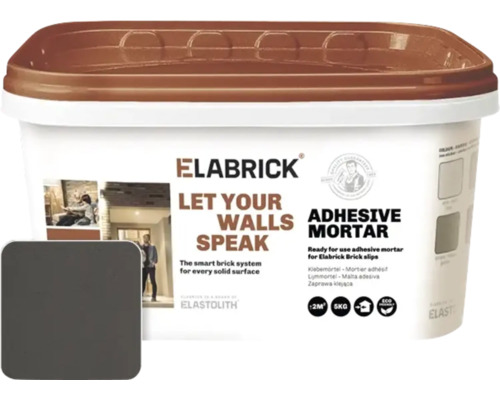 ELABRICK Lijmmortel antraciet 5kg