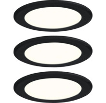 Drie ronde led inbouwspots