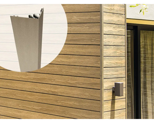 EVA-LAST Gevelbekleding Afdeklijst cedar, 2900x50x50 mm Gevelbekleding met gevelbekleding en hoekprofiel