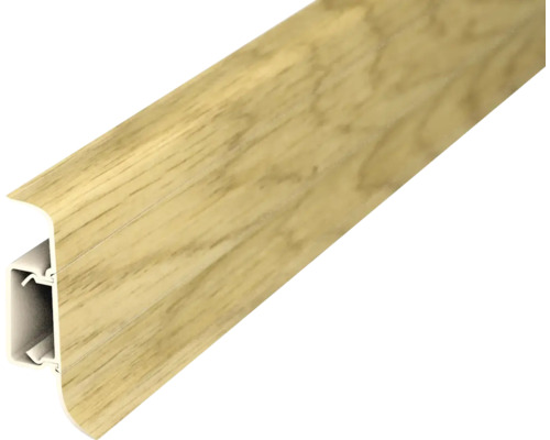 PRINZ Plint met kabelgoot oak natural 50x22 mm 2,5 m Plint met houten decor