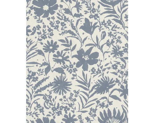 RASCH Vliesbehang 330410 Paraiso bloemen blauw Behang met bloemenmotief