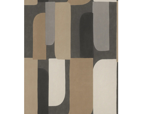 RASCH Vliesbehang 330533 Paraiso abstract bruin Behang met geometrisch patroon
