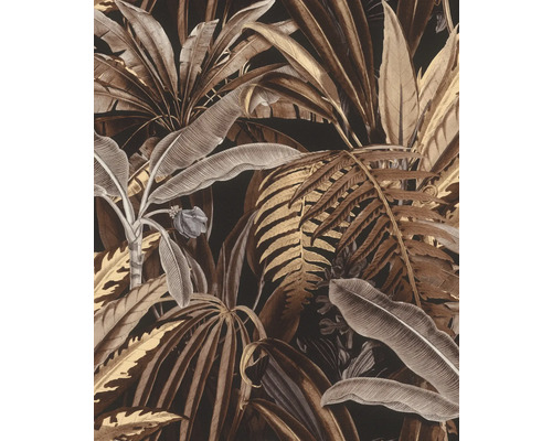 RASCH Vliesbehang 689518 Symphony bladeren jungle bruin Behang met plantenmotief voor wanddecoratie