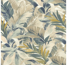 Behang met bladerdesign