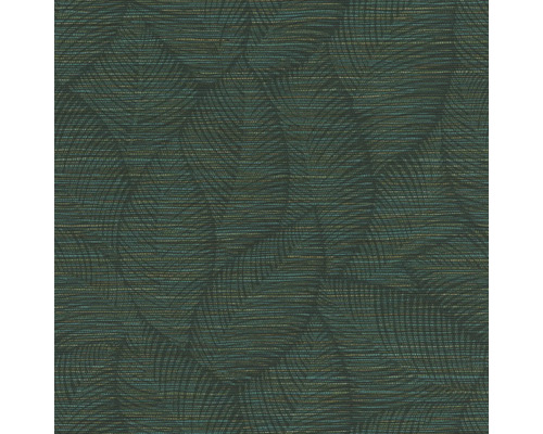 RASCH Vliesbehang 866827 Symphony bladeren groen Behang met abstract lineair patroon