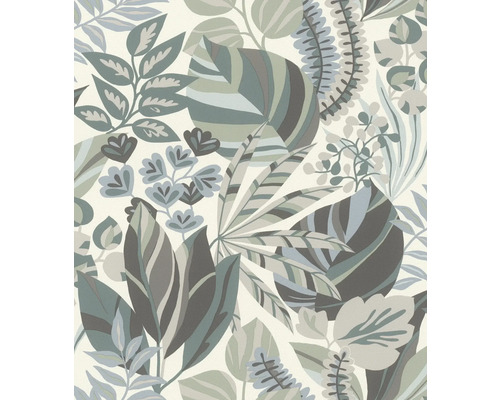 RASCH Vliesbehang 867411 Symphony bladeren grijs/beige Behang met bladerpatroon