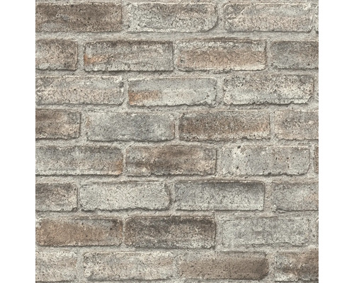 RASCH Vliesbehang 869002 Symphony steenoptiek grijs Behang met baksteenmotief