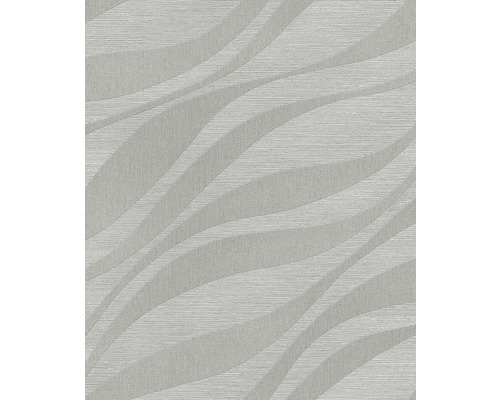 RASCH Vliesbehang 608069 Sky Lounge strepen zilver Behang met golvend patroon