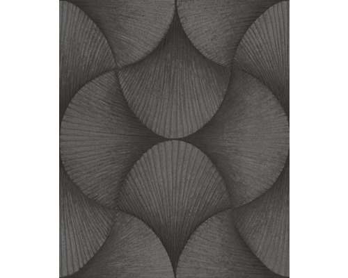 RASCH Vliesbehang 608250 Sky Lounge abstract zwart Behang met geometrisch waaierdessin voor wanddecoratie
