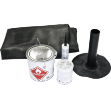 Dakgootreparatieset met dakbedekking, lijm en accessoires