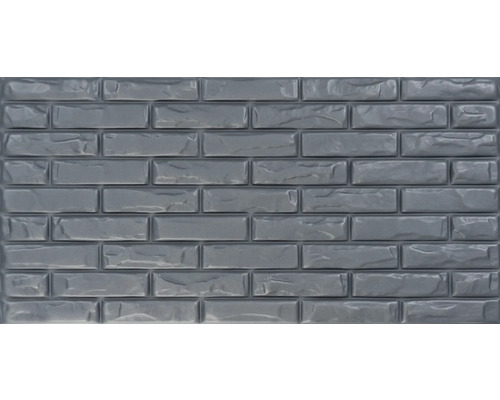 DECOFLAIR Wandpaneel schuim steen grijs 100x50 cm 4 stuks Grijze wandbekleding met baksteenlook