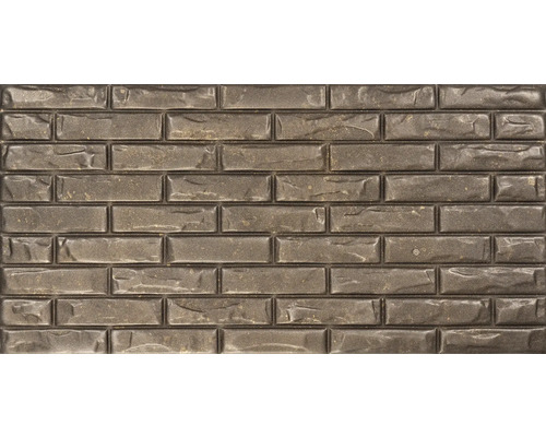 DECOFLAIR Wandpaneel schuim steen metaal 100x50 cm 4 stuks Keramische tegel met baksteenlook