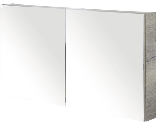 Spiegelkast met twee deuren en houtlook